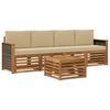vidaXL Ensemble de canap&eacute;s d'ext&eacute;rieur 5 pc Naturel et Beige