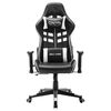 vidaXL Chaise de jeu Noir et blanc Cuir artificiel
