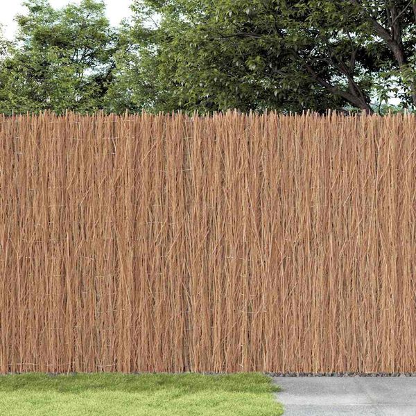 vidaXL Clôture en brande Marron 400 x 150 cm Bois de brosse