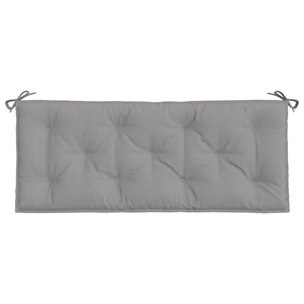 vidaXL Coussin de banc de jardin gris 120x50x7 cm tissu oxford