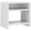 vidaXL Tables de chevet 2pcs Blanc brillant 40x30x40cm bois ing&eacute;nierie