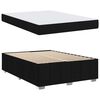 vidaXL Cadre de lit avec matelas Noir 140 x 200 cm tissu
