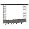 vidaXL Lit &Eacute;lev&eacute; avec Treillis et Toit Gris clair 203 x 40 x 127 cm PP