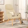 vidaXL Chaise de relaxation Cr&egrave;me Tissu