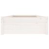 vidaXL Cadre de lit sans matelas avec tiroirs blanc 90x200 cm