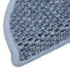 vidaXL Tapis d'escalier autocollants 15 pcs 56x17x3 cm Bleu