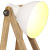 vidaXL Lampadaire Blanc E27 Bois de manguier massif