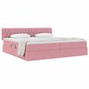 vidaXL Lit de Rangement avec matelas Rose 200 x 200 cm Velours