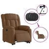 vidaXL Fauteuil inclinable &eacute;lectrique marron tissu