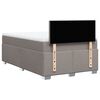 vidaXL Sommier &agrave; lattes de lit avec matelas Taupe 120x200 cm Tissu