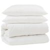 vidaXL Ensemble de Duvet 3 pcs Blanc Microfibre et Plumes D'oie
