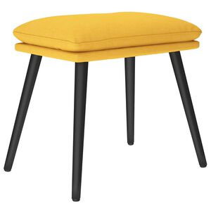 vidaXL Repose-pied Jaune moutarde 45x29,5x35 cm Tissu