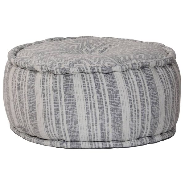vidaXL Pouf fait &agrave; la main avec motif Bleu 50x25 cm Coton