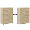 vidaXL Buffets 2 pcs ch&ecirc;ne sonoma 60x31x84 cm bois d'ing&eacute;nierie