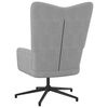 vidaXL Chaise de relaxation avec tabouret Gris clair Tissu
