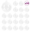 vidaXL Ensemble de Boules de No&euml;l 50 pc Transparent &Oslash; 5 cm LED
