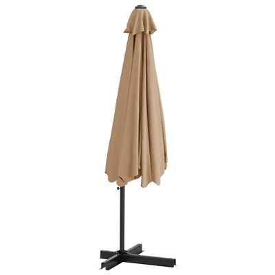 vidaXL Parasol de jardin avec mât en acier 300 cm Taupe