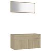 vidaXL Ensemble de meubles de salle de bain 2 pcs ch&ecirc;ne sonoma