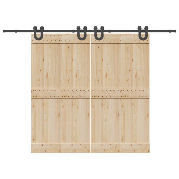 vidaXL Kit de quincaillerie de porte coulissante 400 cm acier noir