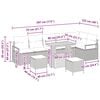 vidaXL Ensemble de canap&eacute; de jardin 9 pcs Beige et Gris clair