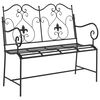 vidaXL Banc de jardin Noir 104 x 54 x 93 cm Acier