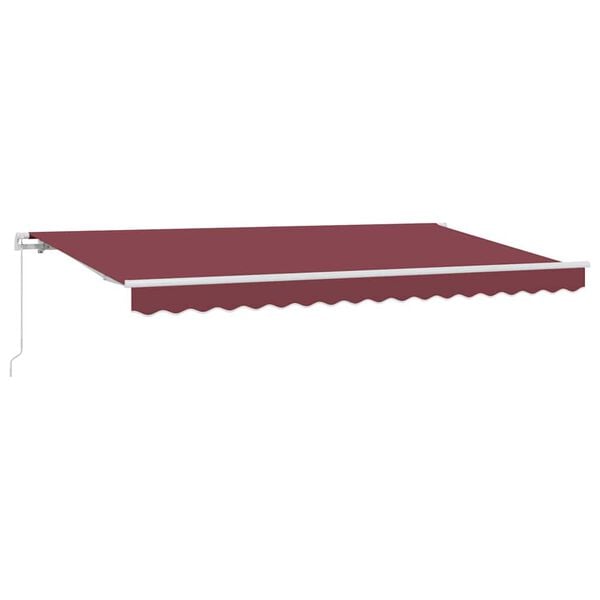 vidaXL Auvent R&eacute;tractable Bordeaux 400 x 200 cm tissu