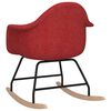 vidaXL Chaise &agrave; bascule Rouge bordeaux Tissu