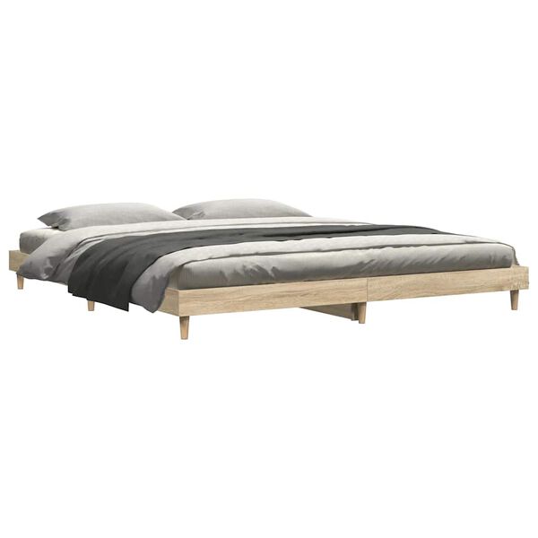 vidaXL Cadre de lit sans matelas chêne sonoma 180x200 cm