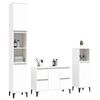 vidaXL Ensemble de meubles salle de bain 3 pcs blanc bois d'ing&eacute;nierie