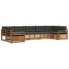 vidaXL Ensemble de canap&eacute;s d'ext&eacute;rieur 7 pc Naturel et Anthracite