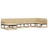 vidaXL Ensemble de canap&eacute;s d'ext&eacute;rieur 7 pc Blanc et Beige