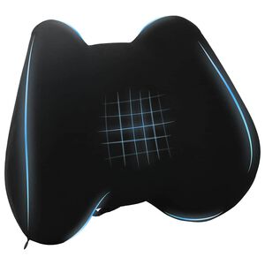 vidaXL Coussin dorsal Noir Mousse &agrave; m&eacute;moire de forme 40 x 32 x 13 cm