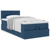 vidaXL Lit ottoman avec matelas bleu 90x200 cm tissu