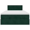 vidaXL Cadre de lit ottoman avec matelas vert fonc&eacute; 120x200 cm velours