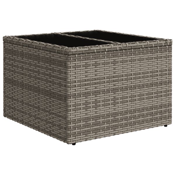 vidaXL Salon de jardin avec coussins 12 pcs gris r&eacute;sine tress&eacute;e