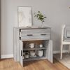 vidaXL Buffet Sonoma gris 80x33x70 cm Bois d'ingénierie