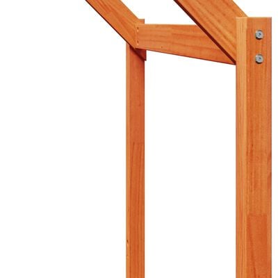 vidaXL Lit superposé avec toit cire marron 90x190cm bois massif de pin