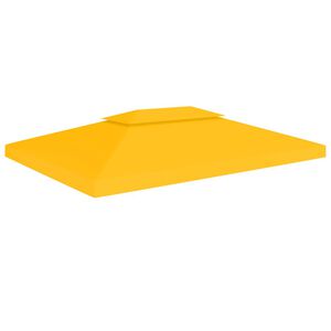 vidaXL Toile de toit de belv&eacute;d&egrave;re 2 niveaux 310 g/m&sup2; 4x3 m Jaune