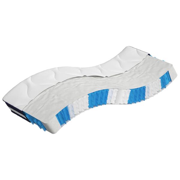 vidaXL Matelas &agrave; ressorts ensach&eacute;s duret&eacute; moyenne 90x190 cm