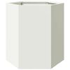 vidaXL Jardini&egrave;res 2 pcs blanc hexagone 46x40x45 cm acier