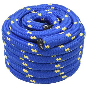 vidaXL Corde de bateau 5 m 4 Bleu PP