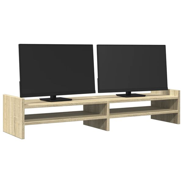 vidaXL Support de moniteur ch&ecirc;ne sonoma 100x27x20 cm bois d'ing&eacute;nierie