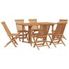 vidaXL Ensemble de salle &agrave; manger pour jardin 7 pc Marron