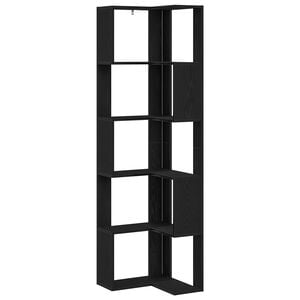 vidaXL Biblioth&egrave;que 5 niveaux 50 x 50 x 179 cm Ch&ecirc;ne noir