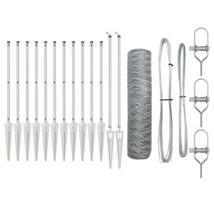 vidaXL Cl&ocirc;ture en fil soud&eacute; avec pointes 10 x 0,6 m (L x H)