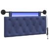vidaXL T&ecirc;te de lit suspendue Avec lumi&egrave;re LED Bleu police Velours