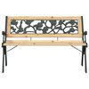 vidaXL Banc de jardin avec coussin Marron 116 x 54 x 73 cm bois