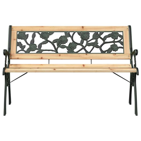vidaXL Banc de jardin avec coussin Marron 116 x 54 x 73 cm bois