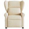 vidaXL Fauteuil inclinable de massage &eacute;lectrique cr&egrave;me tissu