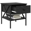 vidaXL Table de chevet avec tiroir Ch&ecirc;ne noir 40 x 42 x 45 cm